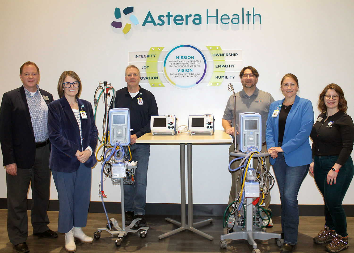 Astera Health donated equipment to M State to use in their training classes.
