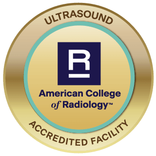 Badge showing Astera Health in Wadena, MN as an Ultrasound accredited facility from the American College of Radiology.